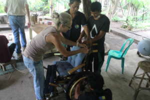 Preparing the wheelchair