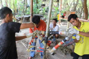 Wrapping, preparing for epoxy