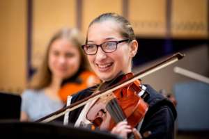 Alisha playing violin