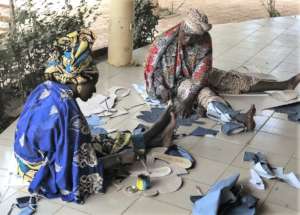 Making shoes at the Bamako Clinic