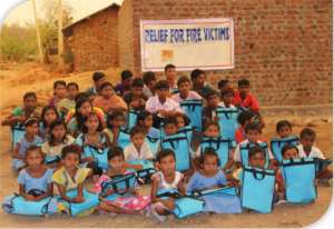 Education material support to the children