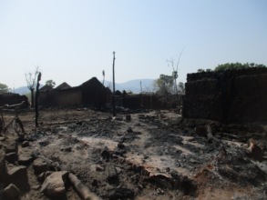 Houses damaged in the fire mishap