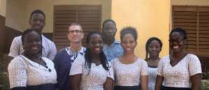 High School Students with Robotics Prof Michael