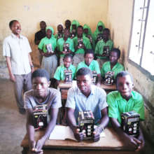 The Headteacher Mr. Emmanuel and Students