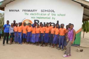 Students at Mwina Primary School