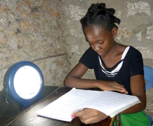 Patricia studying at home