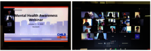 Photo during the Mental Health Awareness webinar
