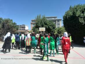 Sport activities at a girl school of Kabul city
