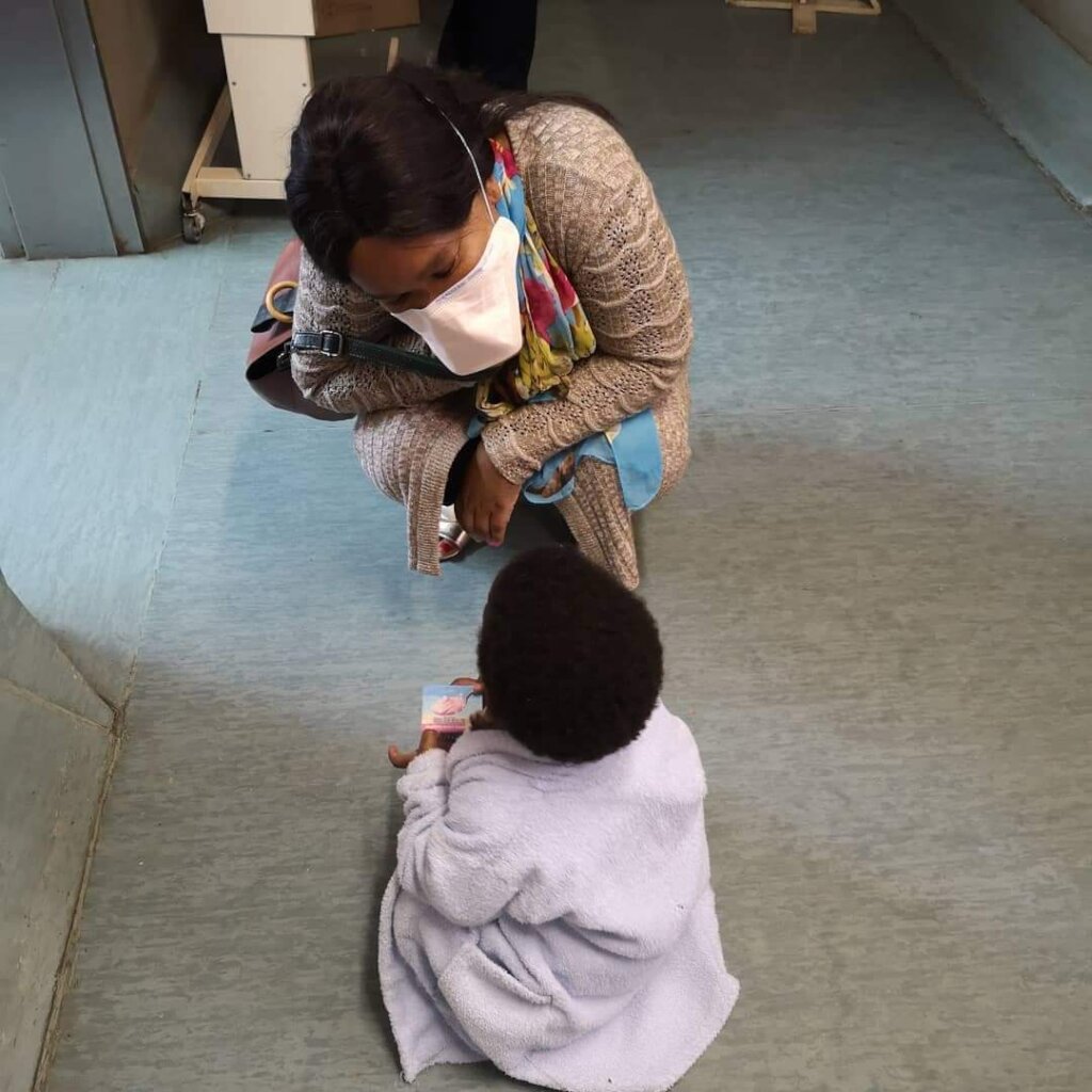 Philiswa with one of our patients