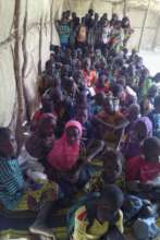 Temporary school at Bantam
