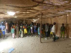 Temporary school at Bantam