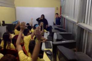 In the computer lab
