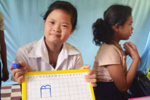 Channy shows her writing skills