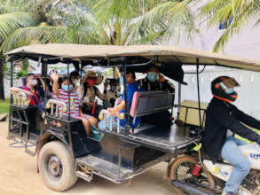 Students going home in our tuk tuk
