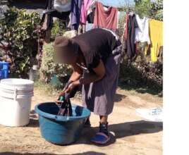 Patient now able to do her chores