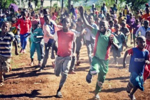 Celebrating the arrival of clean water!