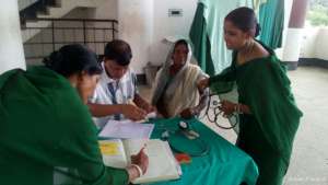 Chhabi is availing service of mobile medical camp