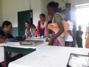Patients at que in one of the Health Camps