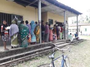 Long que at one of the Health Camps