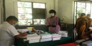 Medicine Distribution maintaining all protocols