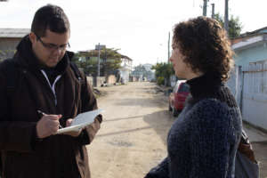 Labber interviewing a local NGO