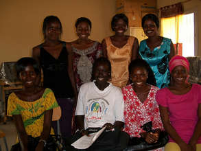 Fana, back left, with classmates