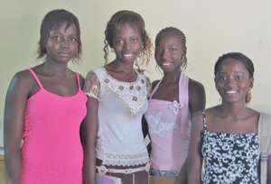 Sarata with classmates in 2007