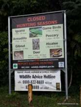 Anti-hunting banner donated by BBR to Forest Dept