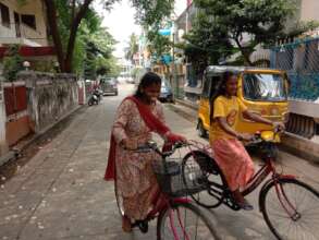 Cycling time at Janani Home for Girls