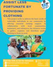 Assist less fortunate by providing clothing