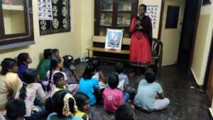 Children at our Rainbow Nagar Evening School
