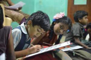 Children at our Rainbow Nagar Evening School