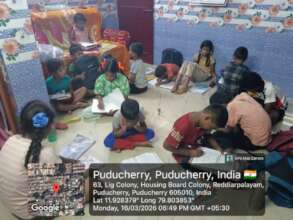 Kids engaged in work