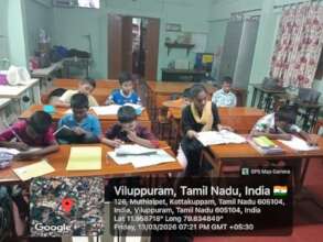 Children taking up their tuiton class