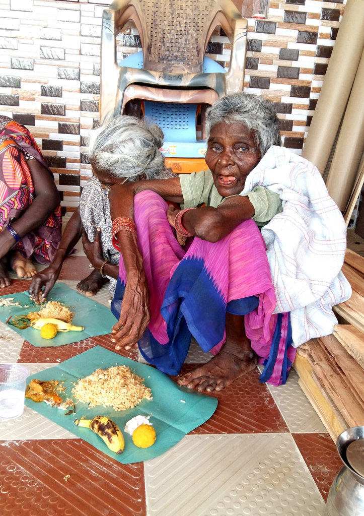 Food to neglected lonely elder women