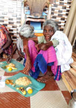Food to neglected lonely elder women