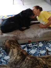 Mom giving Luna a kiss....