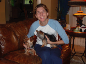 Monica with Ariel and Spunky