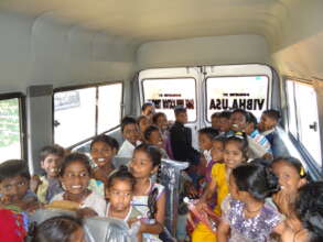 Ferrying children to the center