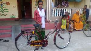 New bicycle for the girls in H. secondary school