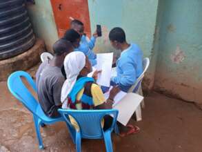 Learning going on using mobile phone