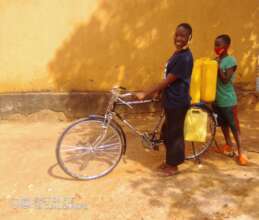 Bicycle given to carry water and food
