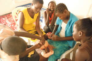 Girls Learning Hair Dressing skills