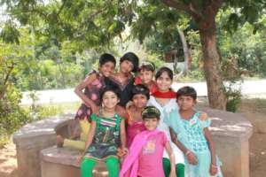 Girls in new clothes