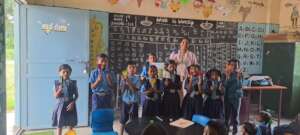 An interactive English learning class