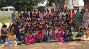 Anamika & Ruby with the Coordinators & kids