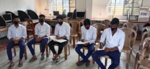 The Senior Boys listening minutely to the Teacher