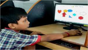 Engrossed in creations by 'Paints'