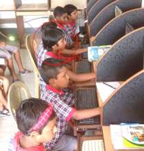 Poulomi* with friends in the Computers Class