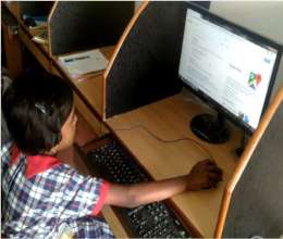 Sulekha engrossed in her quest through computers